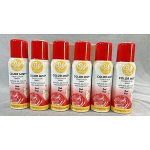 6 WILTON 1.5 Oz RED  COLOR MIST FOOD SPARY BAKING‎ HOLIDAY WEDDING CAKES cupcake